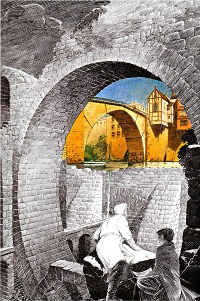 Illustrazione per la mostra 'Rêves de Pierres: De Piranesi a las Ciudades Oscuras', en Villeneuve-sur-Lot.